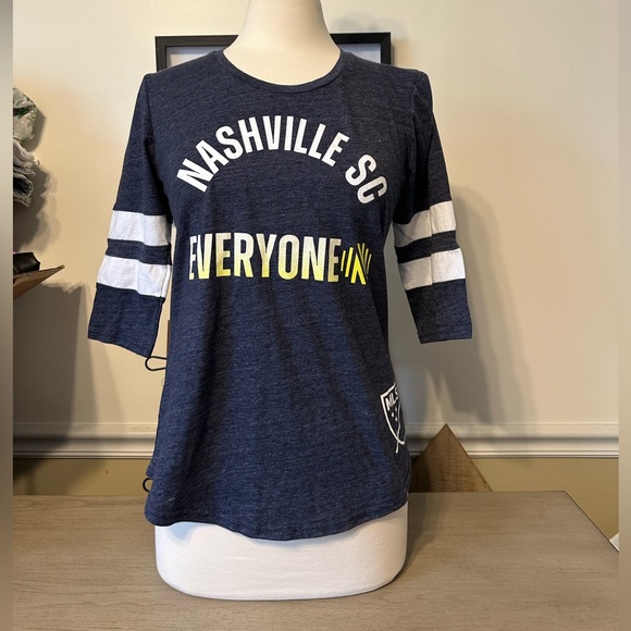 Fanatics Tops - Nashville SC Navy and White Half Sleeve Tee SM